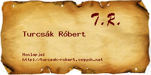 Turcsák Róbert névjegykártya