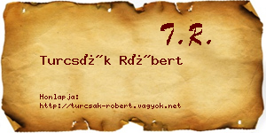 Turcsák Róbert névjegykártya